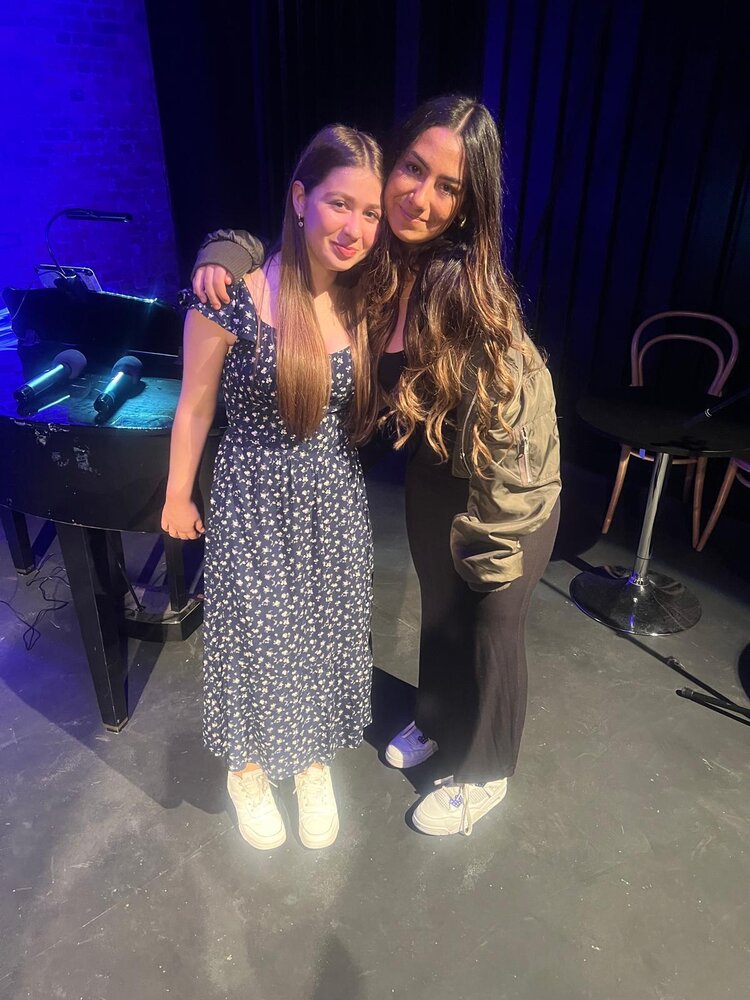 Daisy and Evie at the charity event